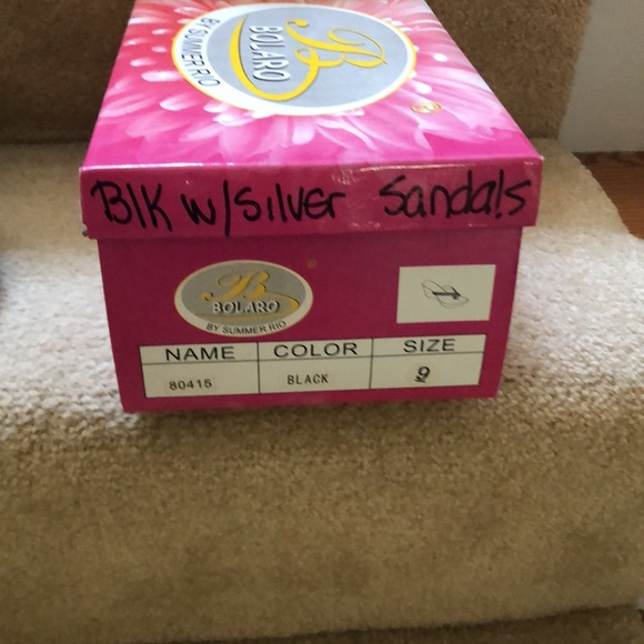 Black sequin sandals - Picture 4 of 6